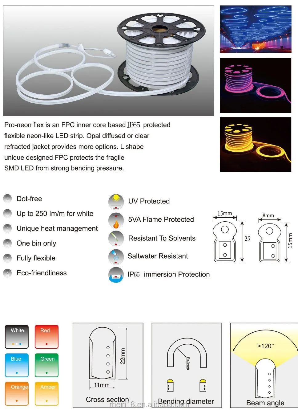 2016 waterproof 5050 60 leds/m RGB  Christmas using LED Neon Flex Light