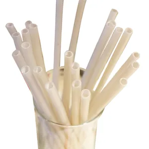 Image of Biodegradable rice straw eco friendly bamboo straw Organic Bamboo Drinking Straw