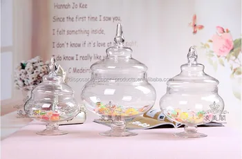 Partysupplier Yiwu Wholesale 31cm 40cm Candy Jars Glass Apothecary