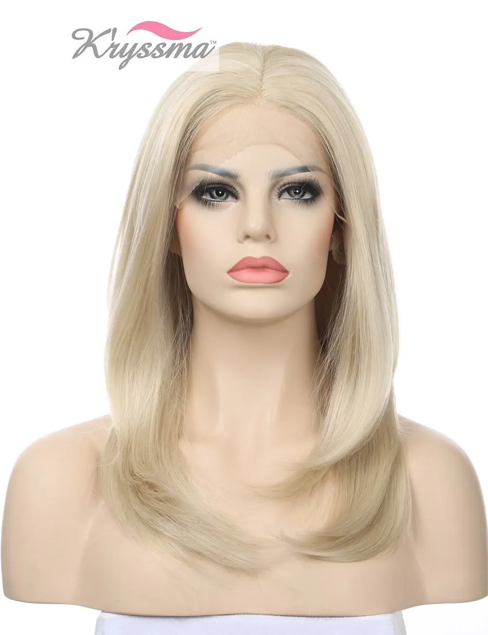 Buy Kryssma Platinum Blonde Short Bob Lace Front Wigs For White Women