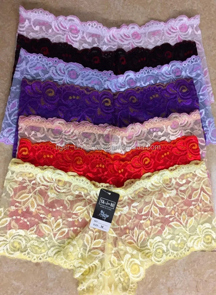 

free shipping Sexy female mid-waist lace panties woman underwear