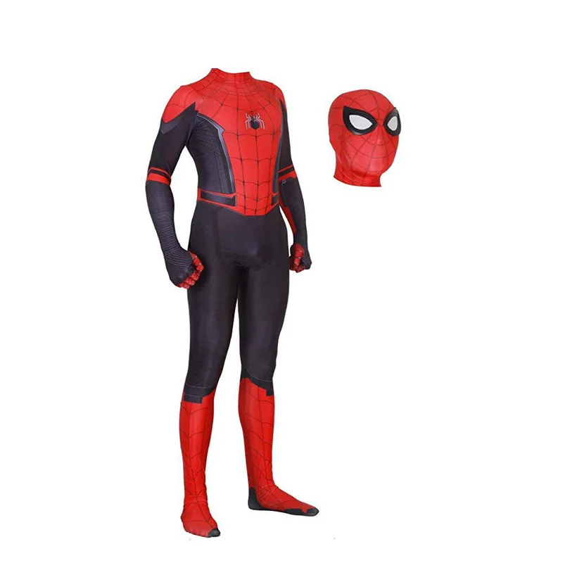 

MYanimec Unisex Lycra Spandex Zentai Halloween 2019 New far from Home Spiderman Cosplay Costumes Suit Adult/Kids 3D Style