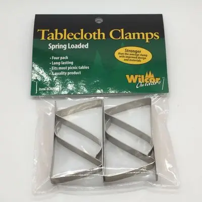 

For Patio Picnics Marquees 2.8 Inch and 1.6 Inch Flexible Tablecloth Clips, Silver
