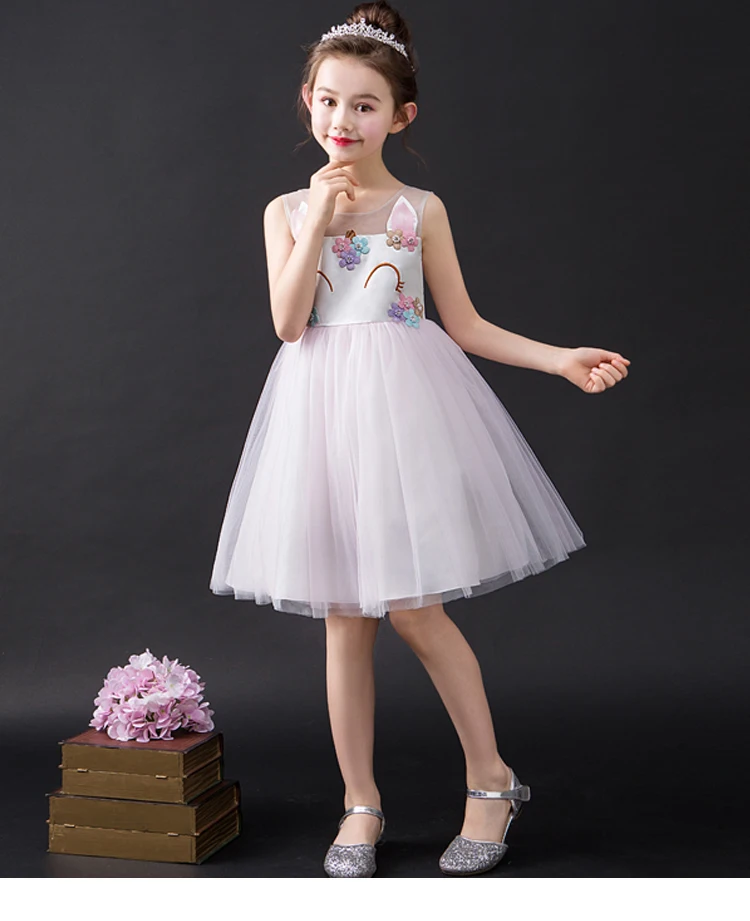 Unicorn Baby Children's Evening Dresses Unicorn Birthday Party Dresses