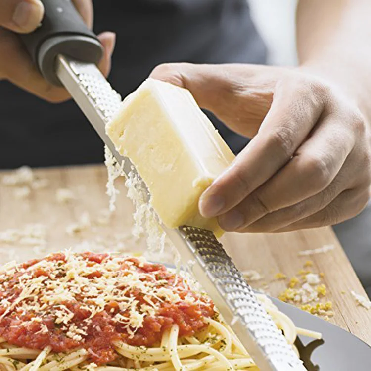 stainless steel manual cheese grater, lemon ginger potato zester