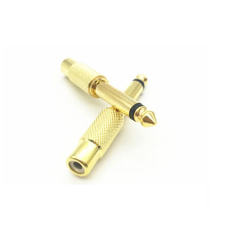 

Mono Gold plated 6.5mm Stereo Male Plug to RCA Female Jack Audio Adapter Connector