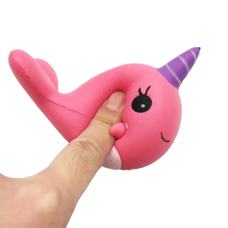 Wholesale China Factory Supplier High Quality Soft Slow Rising Medium Animal Whale Keychain Kids Kawaii Squishy Toys