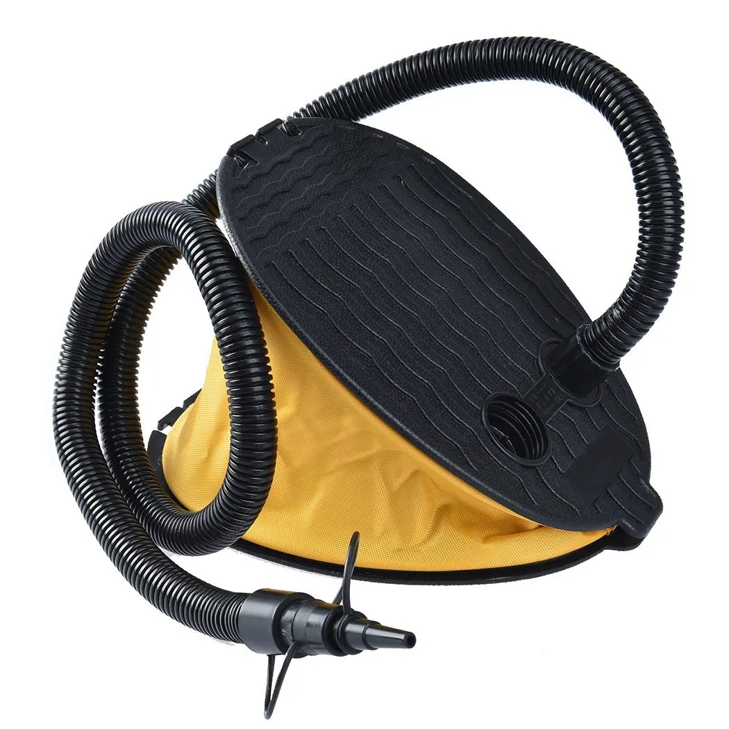 RUNACC 3000CC Foot Air Pump Foot-operated Inflator Portable Bellows Foot Pump for Camping Sleeping Air Bed and Inflatable Mattress, Yellow and Black