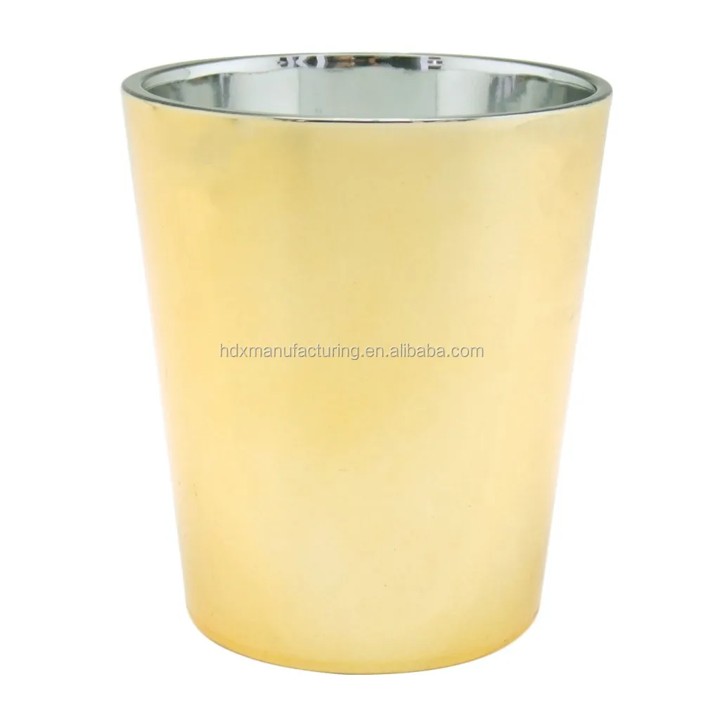 Haodexin Gold Candle Holder Canister Bulk 9oz Elegant Candle Jars