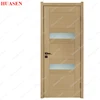 Solid wood inside glass panels types flush door