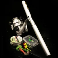 

Balight Portable Pocket Telescopic Mini Fishing Pole Pen Shape Folded Fishing Rod With Reel Wheel