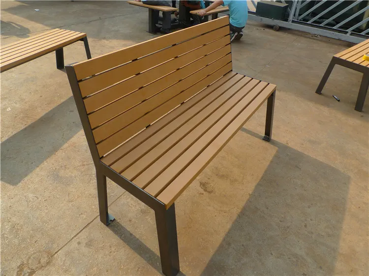 Modern Bench Park Legs With Plastic Park Bench Slats And Metal Bench