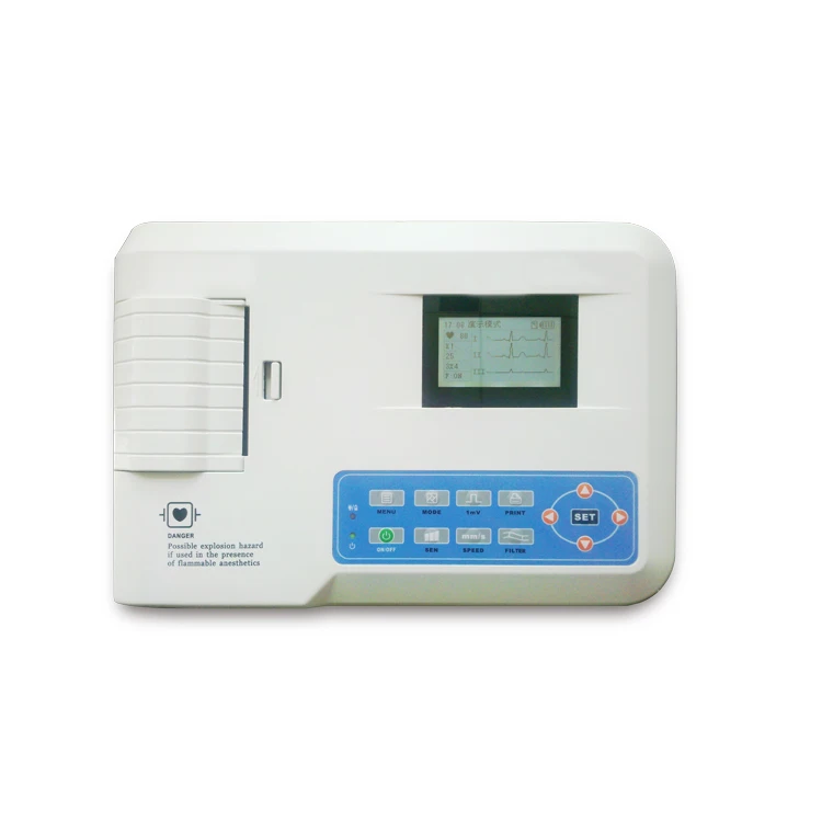 CONTEC ECG300GA رخيصة المحمولة 3 قناة تخطيط القلب الكهربائي آلة رسم القلب