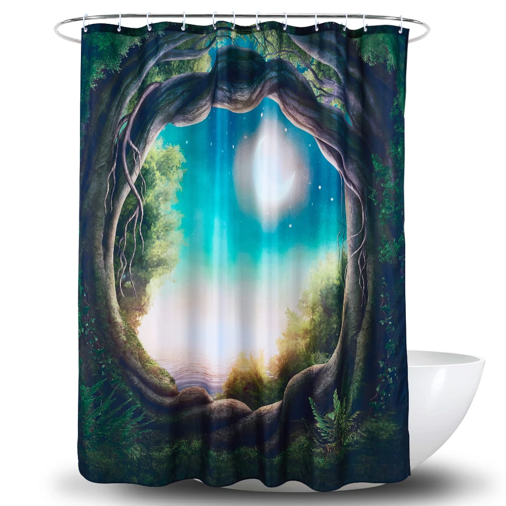 

Custom Contemporary Bath Curtain Funny 3d Fashion Curtain Design Shower Curtain Waterproof Textile Polyester Digital Printing, Customized color