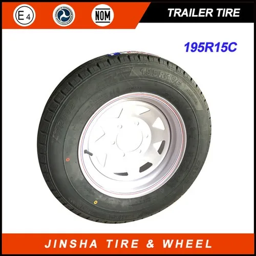 
15*6 195lt 6 Stud Sunraysia Wheel Rim &Tyre Black Caravan Trailer Landcruise` -195r15c 