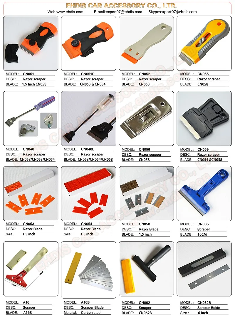 Floor Rubber Scraper Old Film Removal Tool Plastic Squeegee 6 Inch