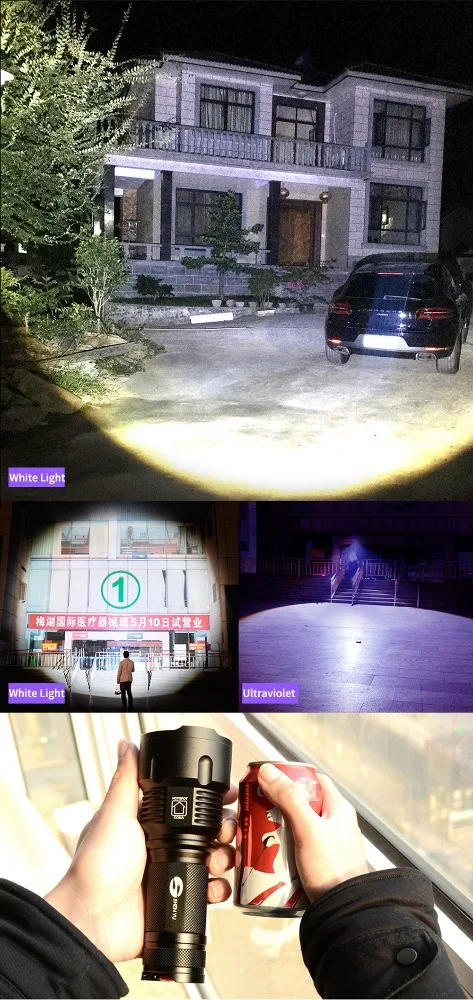 
Two LED Scorpion Lamp 365nm UV Torch Led Rechargeable Flashlight 