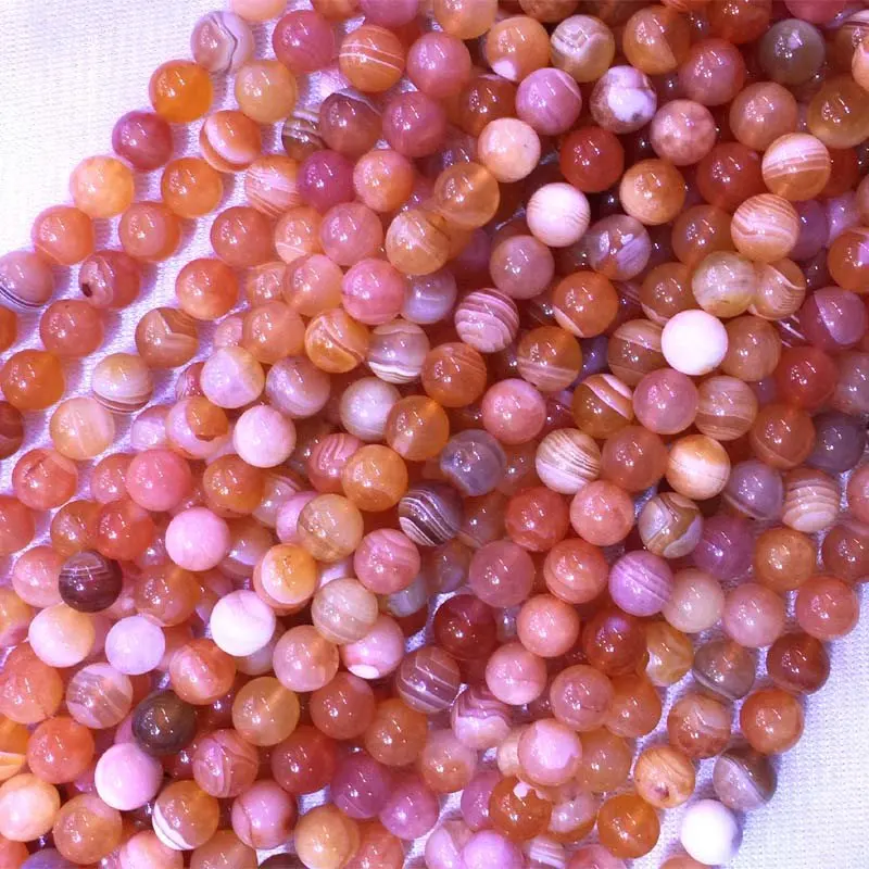 pink agate beads