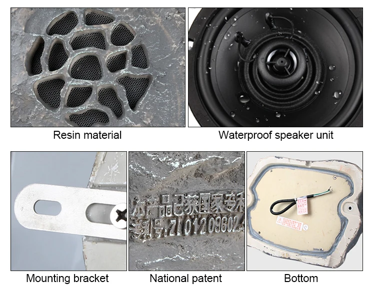 Power Outdoor PA System Lawn Subwoofer 20W Rock Shaped Speaker