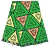 Beautiful nice green color custom wax print fabrics high quality super hollandais cotton 6 yard wholesale price A1045