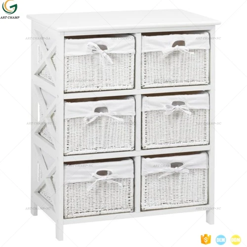 Wicker Basket Drawers Storage Tool Cabinet Buy Wicker Basket