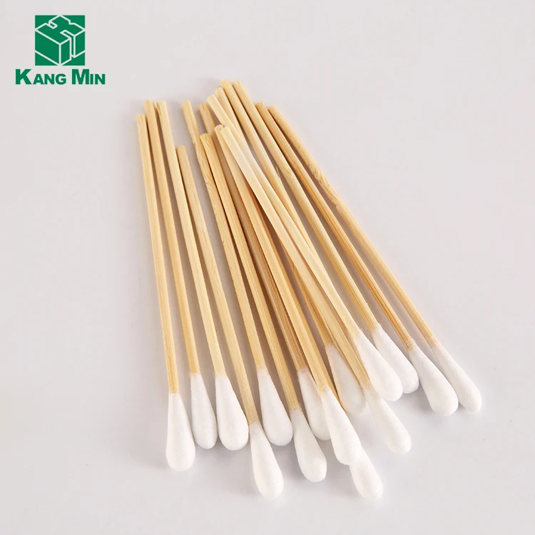 6inch Industrial Oem Q Tip Long Bamboo Wood Cotton Swab Buds - Buy ...