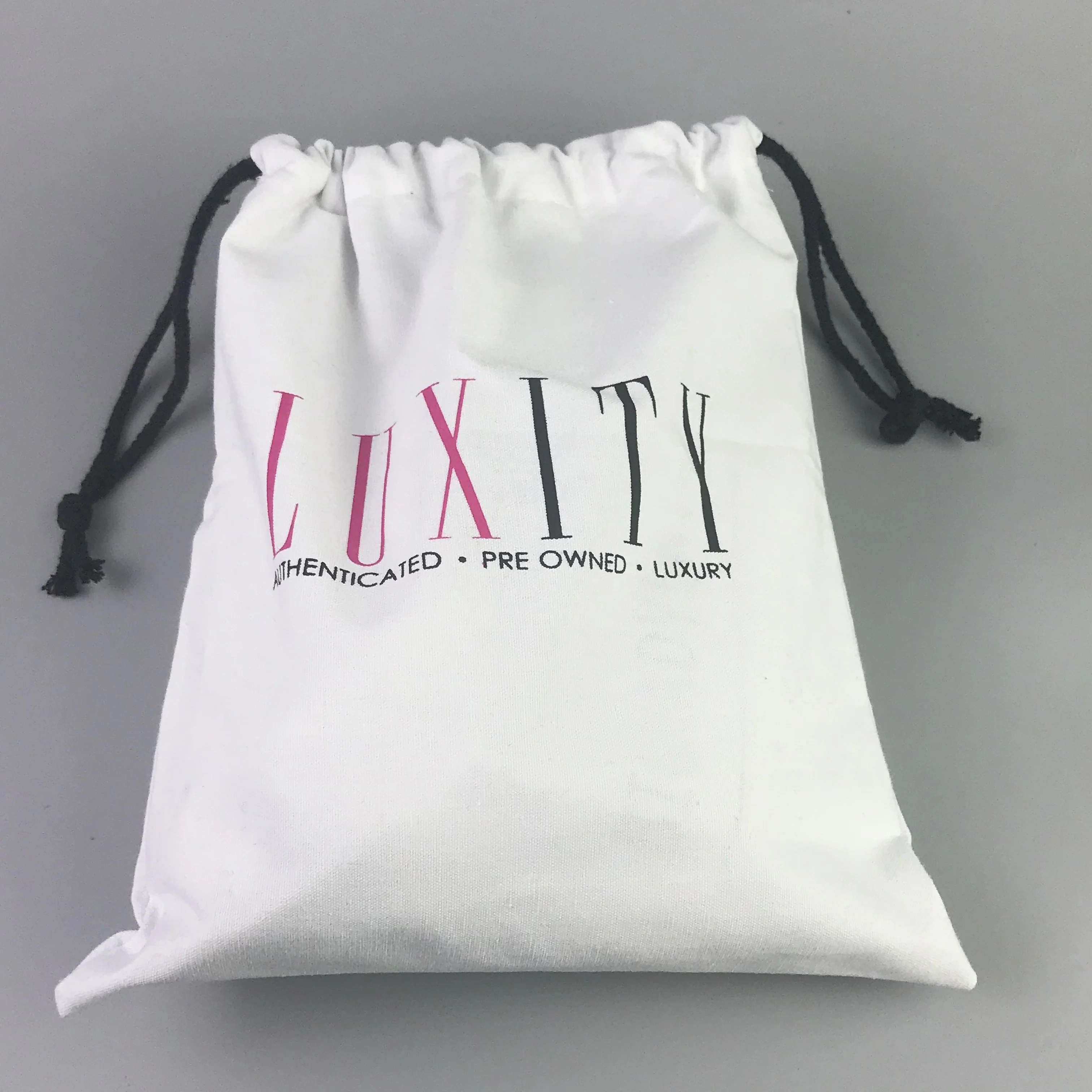 
Custom Logo Dark Blue Cotton Flannel Dust Bag Covers For Handbags 