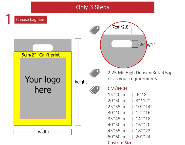 wholesale punch hole bags handle ldpe die cut large plastic bags with your brand name