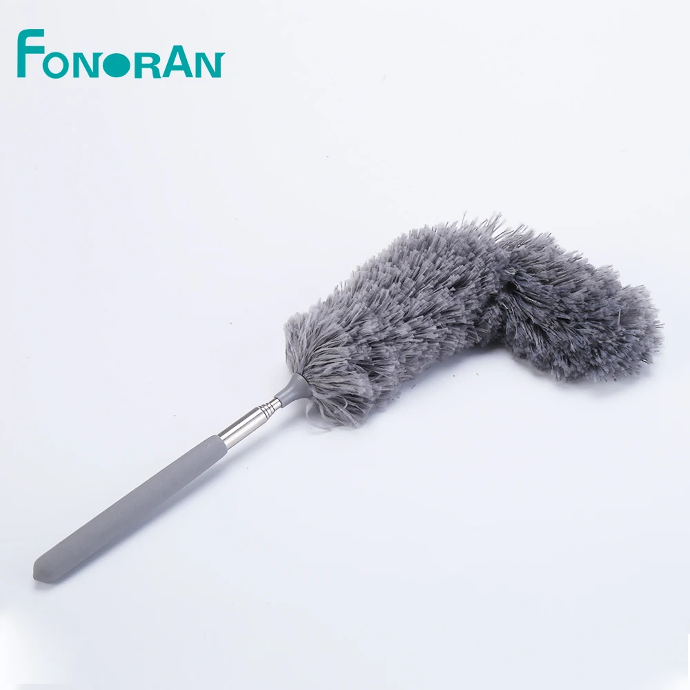 

Flexible microfiber duster head with extension pole, Blue, green, red or customized