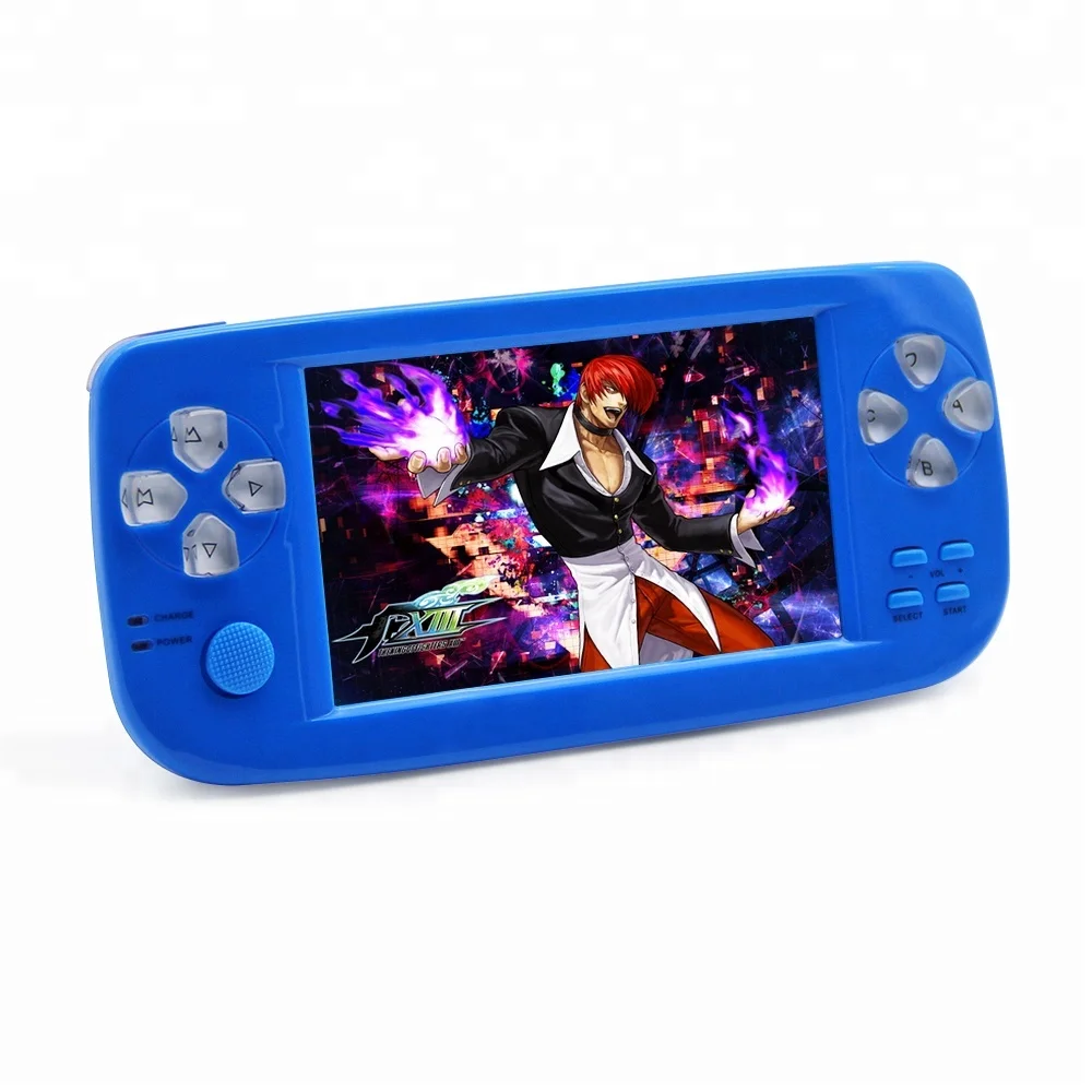 

Handheld PAP KIII Retro Game Console with 3000 Video Games, White, black, blue