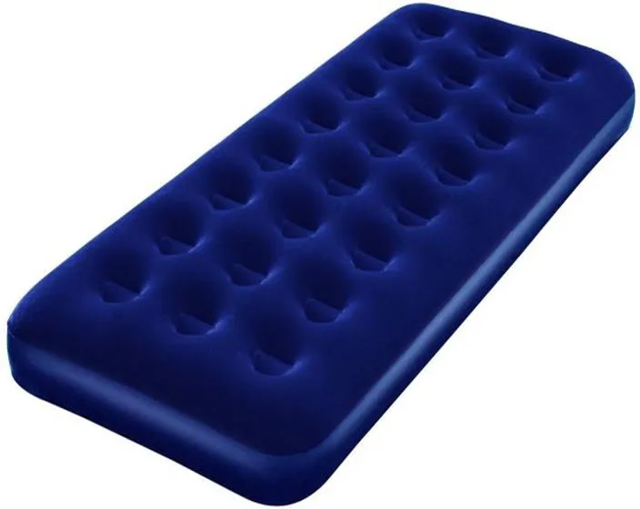 Bestway 67000  Adult Travel Flocked Inflatable Single air Bed Mattress for Camping Indoor Use