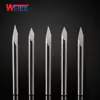 WeiTol tungsten carbide router bit cnc cutting Three face metal engraving bit cnc metal router bits