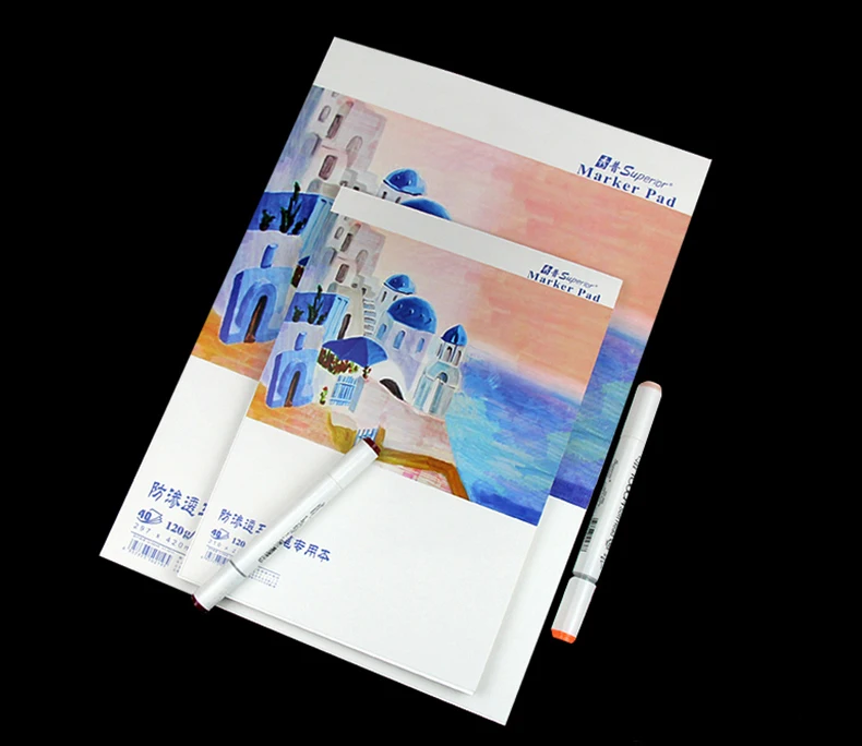 
Professional layout markr pen paper notebook 