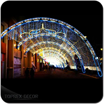 Large Christmas Decorations For Shopping Mall Metal Arch Led Design ...