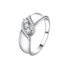 Fashion latest 3 stones 925 sterling silver engagement finger ring