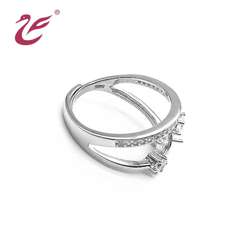 Wholesale custom ring mountings charming silver ring designs for wedding ring