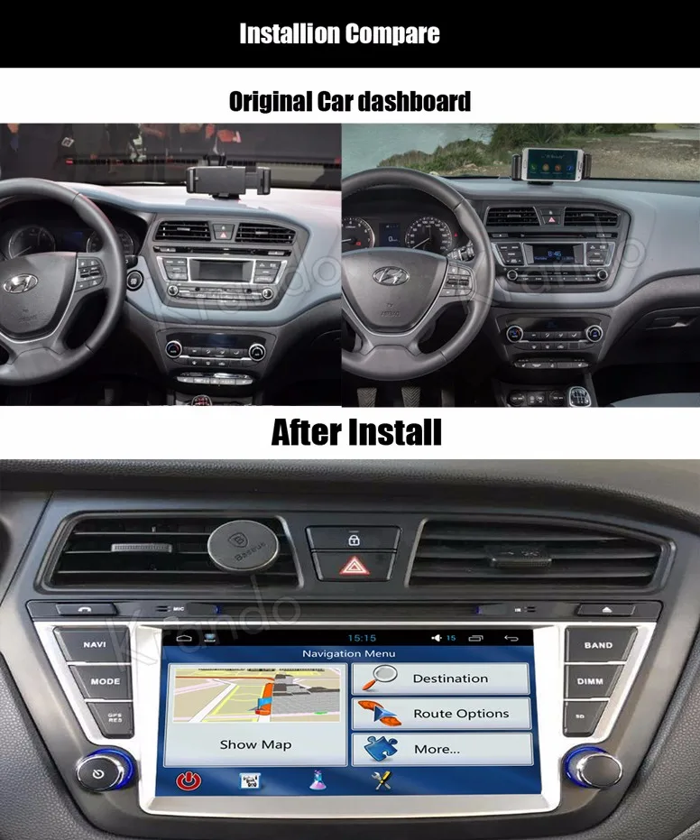 Krando Android 7.1 Car Radio Gps 2 Din Dvd Navigation System For