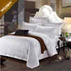 Wholesale 100 cotton white luxury satin stripes hotel bedding set and bed linen