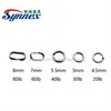 Double Split Rings Stainless Steel Fishing Tackle 5 Size
