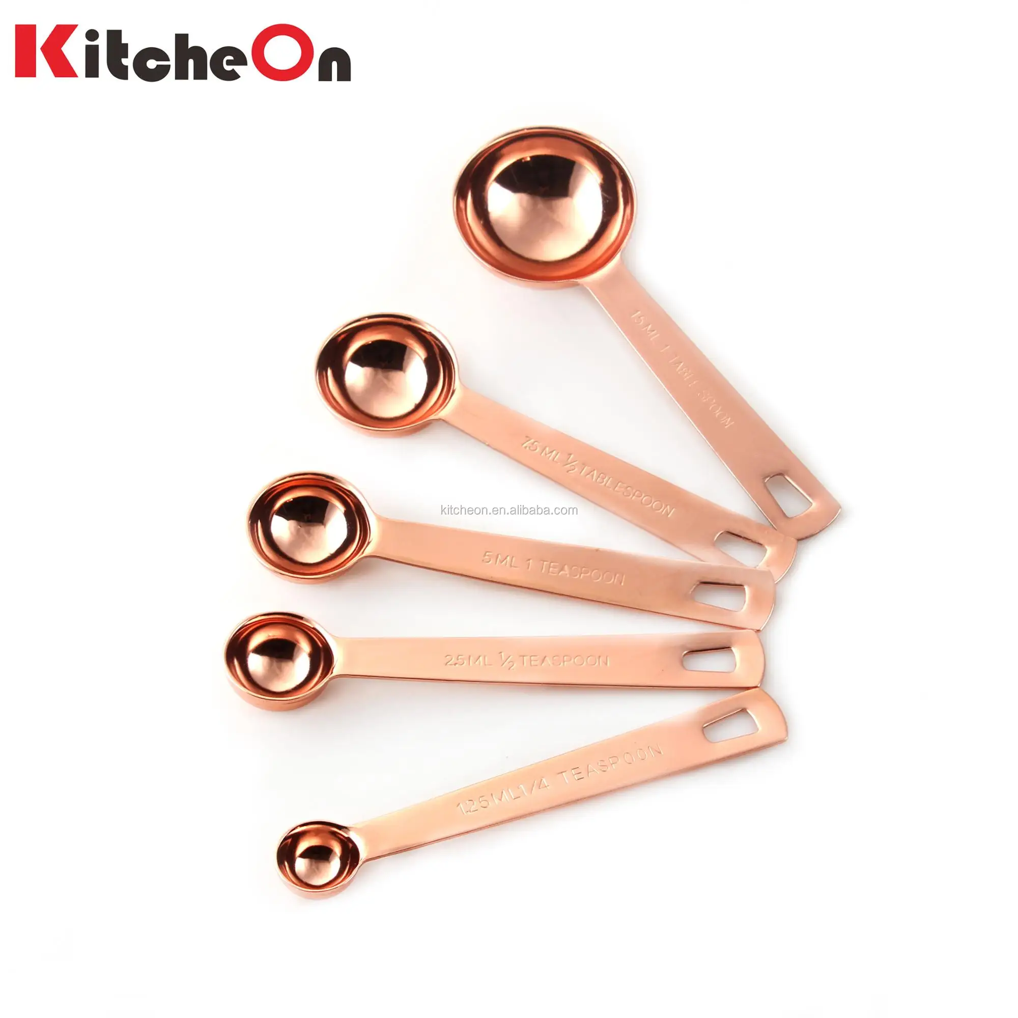 Rose Gold Measuring Cups and Spoons Set 