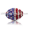 Free Sample Dropshipping Fashion crystal pendant beads American flag football beads