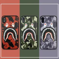 

Free Shipping Camo Shark Cool soft case for iPhone 11 11 Pro Max X XR XS 6 6s 7 8 Bape Ape