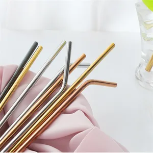Image of 304 18/8 Stainless Steel Long Straws 30oz straw Bar Drinking Straw