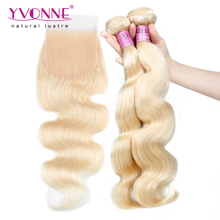 

Best selling peruvian blonde hair bundles with lace closure