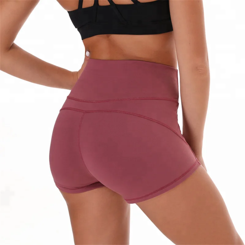 

Sublimation Printed Fitness Gym Breathable Women Booty Running Yoga Shorts, Pink and green and other colors