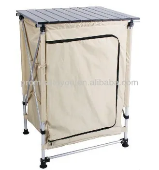 Ozark Trail Portable Camp Kitchen And Sink Table With Lantern Pole