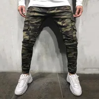 

hot sale 2019 Fashion Men's Cargo Pants Camouflage Trousers biker England style jogging pants