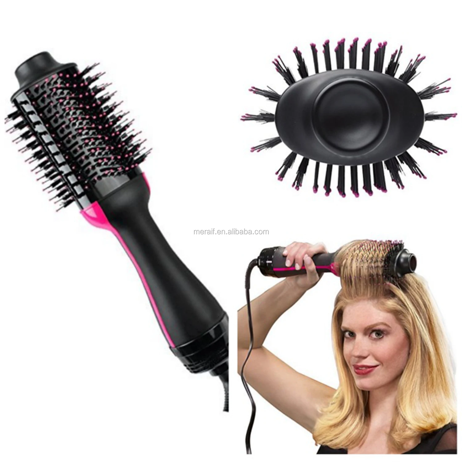 

Salon One Step Hair Dryer and Volumizer, 2 in 1 Hair Dryer & Volumizing Styler Comb Hair Straightener Brush Curler