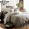100% pure flax linen bedding Set 4 Piece With 2 Pillowcases flat sheet duvet cover