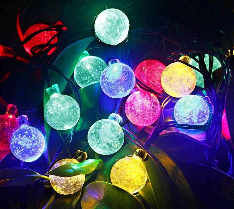 Outdoor Colorful Led Energy Solar Bubble Ball String Light - Buy Solar ...